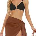 Women's Sarong Coverups Short Bathing Suit Wrap Skirt Beach Wrap Swimsuit Cover Ups with Tassels M