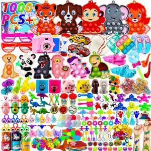 KissFuture 1000 PCS Party Favors for Kids, Fidget Toys Bulk, Prize Treasure Box Toys for Classroom, Birthday Gifts, Goodie Bags Stuffers for Kids, Pinata Stuffers, Carnival Prizes