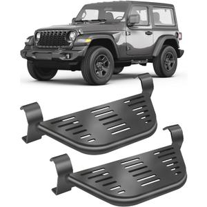 2 Pcs Rock Rails Side Steps Running Boards Fit for 2018-2026 Jeep Wrangler 2 Door & 2020-2026 Gladiator 2 Door with OEM Rock Rails