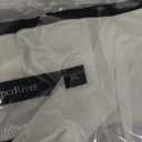 Women's Black and White Color Block Knit Short Sleeve T-Shirt, Faux Two-Piece Design with Pearl Button, Elegant, XL