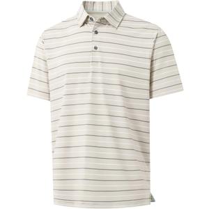 M MAELREG Golf Shirts for Men Short Sleeve Dry Fit Striped Performance Lightweight Moisture Wicking Collared Casual Golf Polo (L)