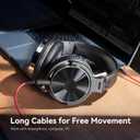 OneOdio Wired Over Ear Headphones Hi-Res Studio Monitor & Mixing DJ Stereo Headsets with 50mm Drivers and 1/4 to 3.5mm Jack for AMP Computer Recording Podcast Keyboard Guitar Laptop - Black