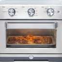 GE Mechanical Air Fryer Toaster Oven + Accessory Set | Convection Toaster with 7 Cook Modes | Large Capacity Oven - Fits 12" Pizza | Countertop Kitchen Essentials | Stainless Steel