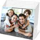 5x7 Acrylic Picture Frames, Set Of 6 Clear Acrylic Frameless Gift for Desktop Display, Standing Picture or Display Sign Holder with Inserts for Home Office- Horizontal (7x5'')