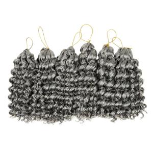 QUEENTAS 8 inch Beach Crochet Hair Water Ocean Wave Wand Afro Twist Crochet Gre Gogo Crochet Hair for Women Hair Extensions (8inch,#Gre)