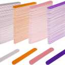 Mini Nail Files Bulk (400 Pcs), Double Sided Emery Board Nail File for Nature Nails, Manicure Tool Set Disposable Colorful Nail File for Home Salon Use Travel Size Men Women Kids Wood Board (400 Pcs 3.35 IN), Pink 