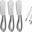Spreader Knife Set,6-Piece Cheese and Butter Spreader Knives,Mini Serving Tongs,Stainless Steel Multipurpose Butter Knives