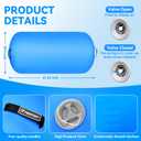 FBSPORT Air Roller Gymnastics Barrel, Inflatable Gymnastics Air Roller Inflatable Air Gymnastics Mat with Electric Pump for Yoga Cheerleading Training Home Outdoor Use (47x35inch Blue)