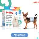 Nuby Pets Disposable Male Dog Wraps with Wetness Indicator, Absorbent & Leak-Resistant Belly Bands for Male Dogs, XSmall (613 Waist), 50 Count