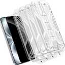 Didisky 4-Pack for iPhone 16 Privacy Screen Protector Tempered Glass, [Military Grade Shatterproof & 25 Anti-Spy], [Fingerprint Unlock Support], [4 Fast Alignment Tools], 9H Hardness