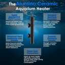 Mini Aquarium Heater 15W Super Small Fish Tank Heater with Digital Display Thermostat, Alumina Ceramic Betta Tank Heater Turtle Heater for 1-3 Gallon Tanks