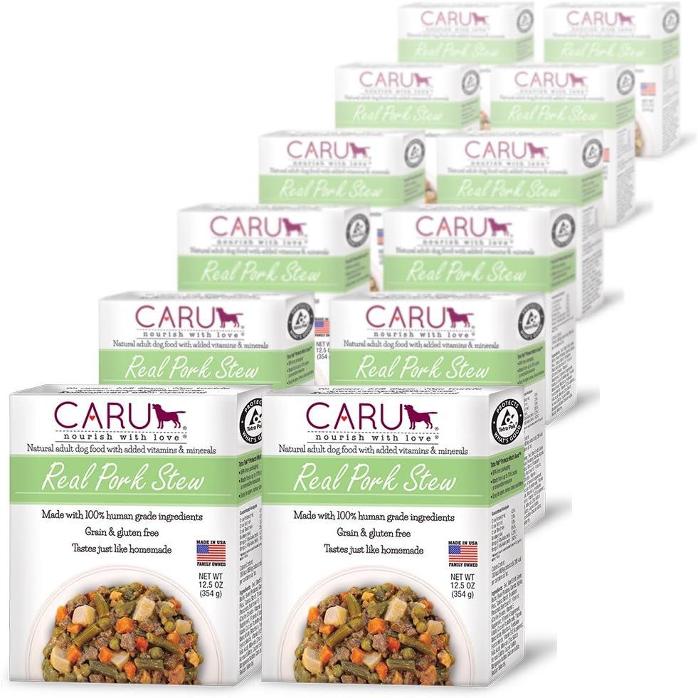 Caru Real Pork Stew For Dogs, Natural Adult Wet Dog Food With Added Vitamins And Minerals, Free From Grain, Wheat And Gluten (Pack Of 12)
