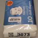 Gerber Unisex Baby Boys Girls Birdseye Prefold Cloth Diapers Multipack White 3Ply 10 Pack