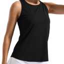 MathCat Women's Loose Fit Workout Tank Top, Racerback Quick Dry Yoga Tennis Shirts, Lightweight Athletic Sleeveless Tops, Large