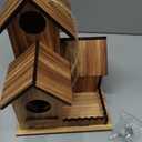 Bird Houses for Outside, Outdoor 3-Hole Large Birdhouse Bird Feeder for Bluebirds, Finches, Cardinals and Yellow Finches, Wooden Hanging Edible Wild Bird Nest Garden Decorative