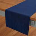Solino Home Linen Short Table Runner 48 Inches - Athena, 100% Pure Linen Royal Blue Table Runner 14 x 48 Inch Ideal for Dresser and Coffee Tables - Mothers Day