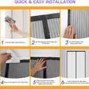 Magnetic Screen Door Fits Doors up to 36 x 82 Inches Max, Screen Size 38" x 84" Heavy Duty Screen Mesh Net Keeps Bugs Out, Self Sealing Hands Free Mesh Partition, Pet and Kid Friendly