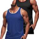 Men's Workout Tank Top Casual Soft Sleeveless Gym Muscle Shirts Bodybuilding Tee (XXXL)