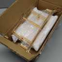 Three-Tier Ceramic Plate Rack - A Foldable Gold-Rimmed Plate Rack with Three 10.6-inch Gold-Rimmed Plates for displaying Food, Fruit, Desserts, and Serving Guests