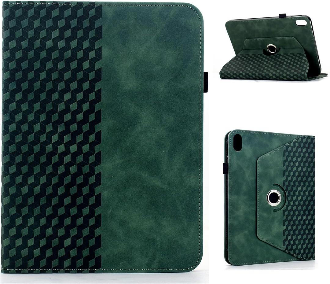 Rotating Case for Fire HD 10 & 10 Plus (13th/11th Gen, 2023/2021 Release), 360 Degree Rotating Stand Cover PU Leather Swivel Protective Case for Fire HD 10.1 inch Tablet, Auto Sleep Wake, Green