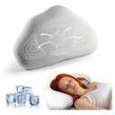 Cloud Contour Memory Foam Pillow Ergonomic Design for Sleeping Comfortably and Reducing Snoring Neck and Cervical Pillow with Cooling Pillowcase Grey
