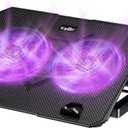 KeiBn Upgrade Laptop Cooling Pad, KeiBn Laptop Cooler 2 Fans for 10-15.6 Inch Laptops, 5 Height Stands, 2 USB Ports (S039-Purple)
