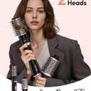 Terviiix 2-in-1 Hot Air Brush Set | 2'' Rotating Blow Dryer Brush for Smooth, Frizz-Free Salon Blowout | 3'' Oval Hair Dryer Brush Volumizer (Non-Rotating), Easy to Clean Detachable Design, 1000W