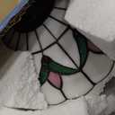 Tiffany Style Ceiling Light Vintage Stained Glass Flush Mount Ceiling Lighting Fixtures Lamps (12 Inch W)