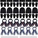 48 Pieces Winter Gloves Scarves Beanies Socks Set Winter Homeless Care Package Bulk for Homeless Charity Warm Gift
