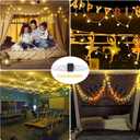 JMEXSUSS 100 LED Connectable Globe String Lights Indoor Bedroom, 33ft Warm White Christmas Lights Plug in with Remote, 8 Modes Hanging Fairy Light Outdoor for Room Classroom Party Spring Home Decor