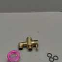 Metal Shower Diverter Valve, YDmeet 3 Way Shower Head Diverter for Handheld Showerhead and Fixed Rainfall Shower Head, Universal G1/2 Bathroom Shower System Replacement Part, Brushed Gold