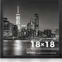 Annecy 18x18 Picture Frame Black1 Pack, 18 x 18 Picture Frame for Wall Decoration, Classic Black Minimalist Style Suitable for Decorating Houses, Offices, Hotels