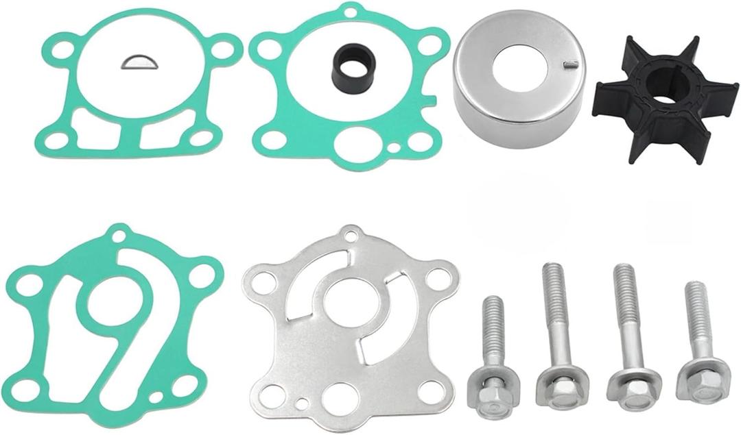 6H4W0078 Water Pump Impeller Kit for Yamaha Marine 2-Stroke 40hp 50hp Outboard Engines 6H4-W0078-00-00 6H4-W0078-01-00 Sierra 18-3429