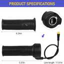 20X Full Twist Throttle,Stable Ebike Throttle,Electric Bike Throttlefor Ebike 12V-72V Twist Throttle Electric Bike,Mountain Bike Scooter,with Waterproof Connector Universal (1 Set)