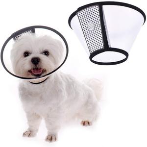 Ducomi Elizabethan Adjustable Protective Collar for Dogs and Cats, Anti-Scratching and Anti-Bite - Accelerates the Healing of Injuries - Anti-Bite Protection Cone, 2 Packs (L)