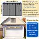 Premium Garage Door Screen for 2 Car Garage 20x8ft, Heavy Duty Durable Fiberglass Screen Mesh with Hook & Loop Tapes, Strips, Doors Screen with Powerful Magnets, Easy to Install (20x8 Black)
