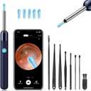 Ear Wax Removal - Earwax Remover Tool with 8 Pcs Ear Set - Ear Canal Cleaner with 1080P Camera - FSA HSA Eligible - Ear Cleaning Kit with 6 Ear Spoon - Ear Camera for iOS & Android (Midnight Blue)