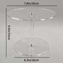 Acrylic Cake Stand for Dessert Table, 7.8 Inch Clear Round Cupcake Stand Display Riser for Birthday Party Wedding Event, Pastry Candy Pizza Display (Small)