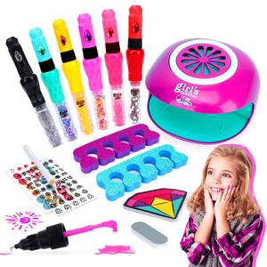 Nail Art Kit for Girls: Kids Nail Polish Set for Girls Toys Ages 8-12 Birthday Presents Gift Nail Set for Girl age 10-12Makeup Kit for Girl 10-12 Nail Art Studio