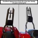 Motorcycle Detachable 30" Height Sissy Bar Passenger Backrest Rear Pad for Harley Touring Road King Street Glide Road Glide Electra Glide Ultra Limited 2009-2026 Chrome