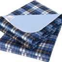 Non-Slip Bed Pads for Incontinence Washable (36" x 34"|2 Pack),Waterproof Bed Pads,Adult Washable Incontinence Bed Pads for Adults,Dog,Kids (Blue)