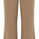 KIRUNDO Womens Dress Pants High Waisted Wide Leg Pleated Trousers Flare Palazzo Slacks Pockets Business Casual Outfits (X-Large, Khaki)
