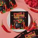 200 Pcs Chili Cook Off Decorations Napkins, Funny Spicy Pepper Cartoon Party Napkins, Hot Chili Party Supplies for Festival or Cooking Contest