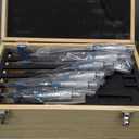 6-Pack Outside Micrometer Set 0-6In Precision Machinist Tools W/Carbide Tips and Ratchet Stop