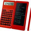 Scientific Calculators for Students, Red Math Calculator with Notepad,10-Digit Large Screen, Classroom Must Haves for Middle High School Supplies & College (Red)