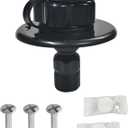 RV City Water Inlet Connection with Check Valve, RV City Water Fill Inlet for RV Camper Motorhome Trailer Marine, RV Water Flange Inlet Replacement (Black)