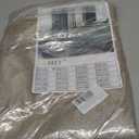 LAMIT Linen 100% Blackout Window Curtains for Bedroom, 45 Inches Linen Textured Thermal Farmhouse Curtains Back Tab and Rod Pocket Window Panels with White Liner, 2 Panels, 52 x 45 Inch, Taupe