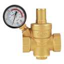 DN20 Adjustable Brass Water Pressure Reducer Valve with Meter Water Pressure Regulator Reducer