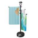 YACONA 
Pool Towel Rack Outdoor with Built-in Tray – Adjustable, Heavy-Duty Towel Racks & Storage for Backyards 