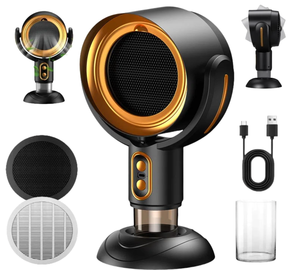 Smoke Purifier for Smoking Indoors, Air Purifier for Removes Smoke and Odors Smoke Purifier Filters, Smokeaway Fan for Cooking,Adjustable Angle PuffHide PurifierFan